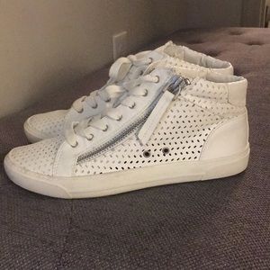 DV White Perforated Sneakers